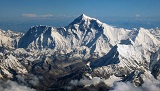Aerial view of Mount Everest from the south