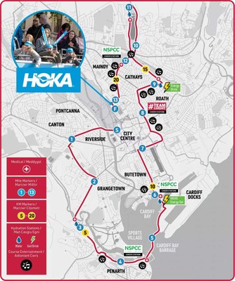Cardiff Half-Marathon Route Map 2022