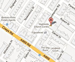 Map of Highfields Cathays