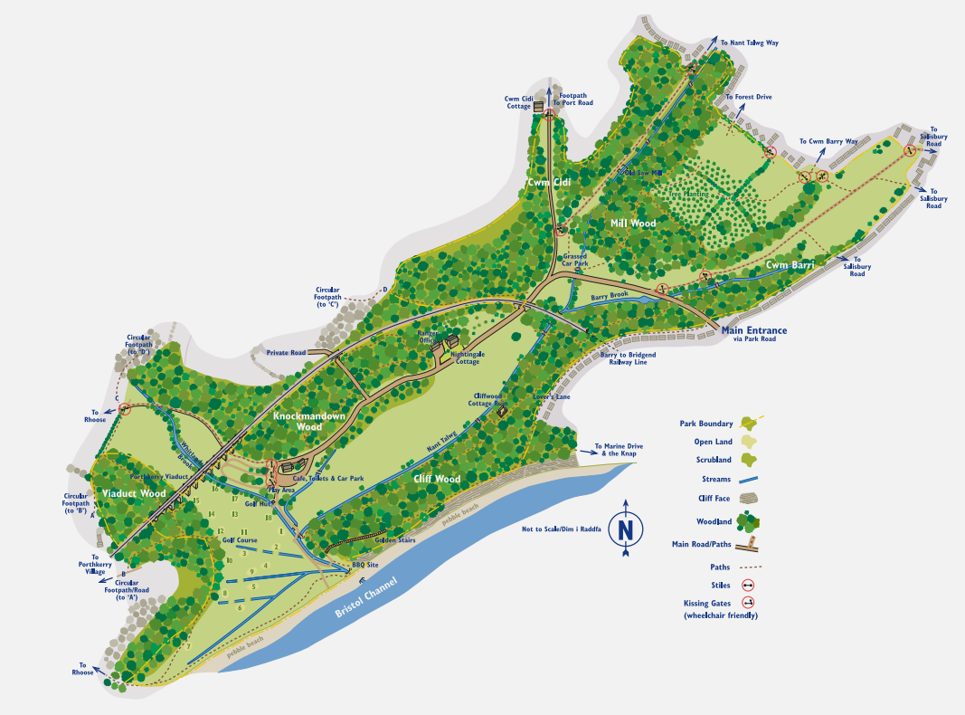 Porthkerry Park Map